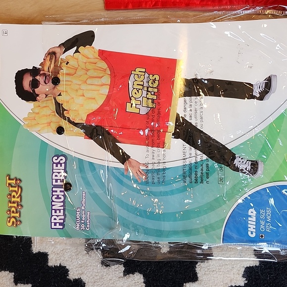 Spirit French Fries Kids Costume - Red and Gold - Picture 3 of 7